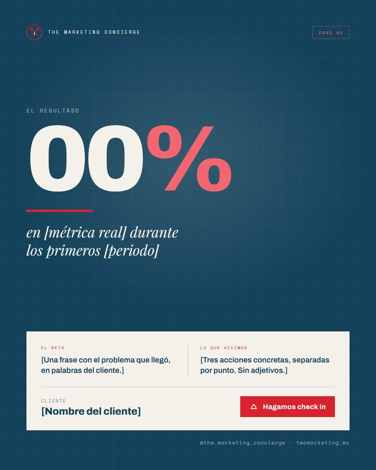 Ejemplo de post de caso de exito propuesto para The Marketing Concierge